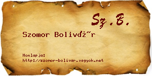 Szomor Bolivár névjegykártya